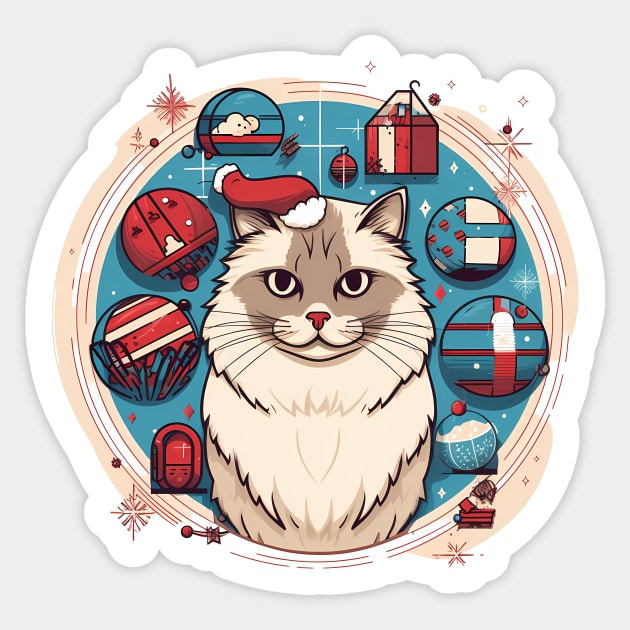 Ragdoll Cat Xmas, Love Cats Sticker by logiamerch